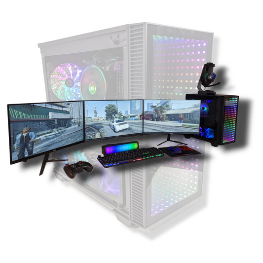 Intel Core i5 1660Ti Gaming PC with Triple Monitor & Peripheral Package