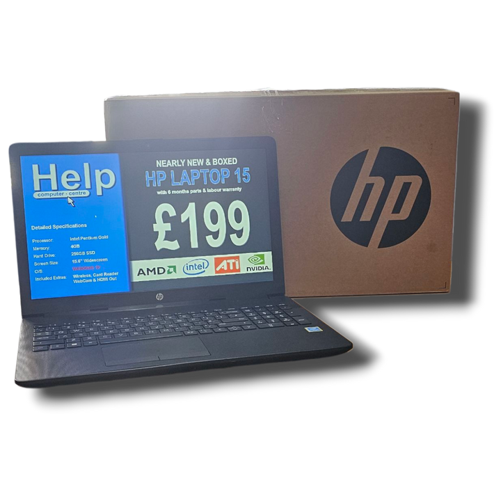 nearly new and boxed hp 15 laptop