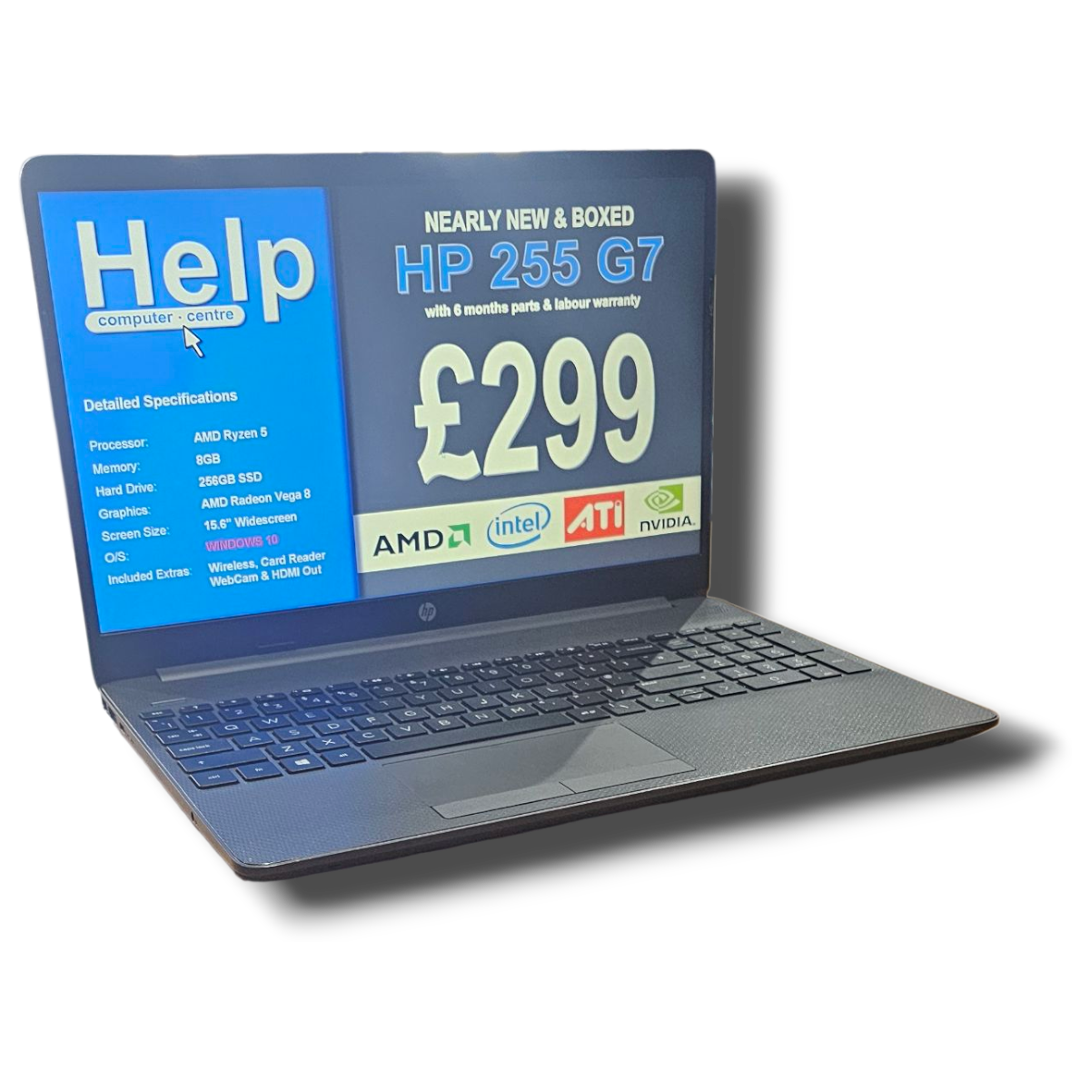 hp 255 ryzen 5 laptop - refurbished